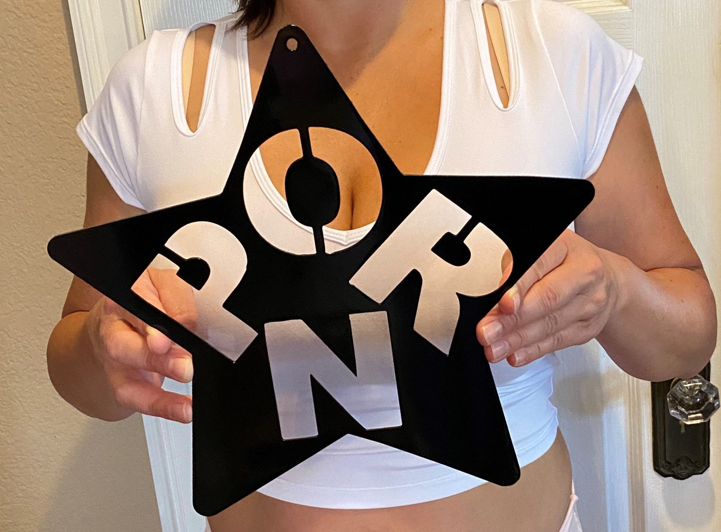 Porn Star metal sign