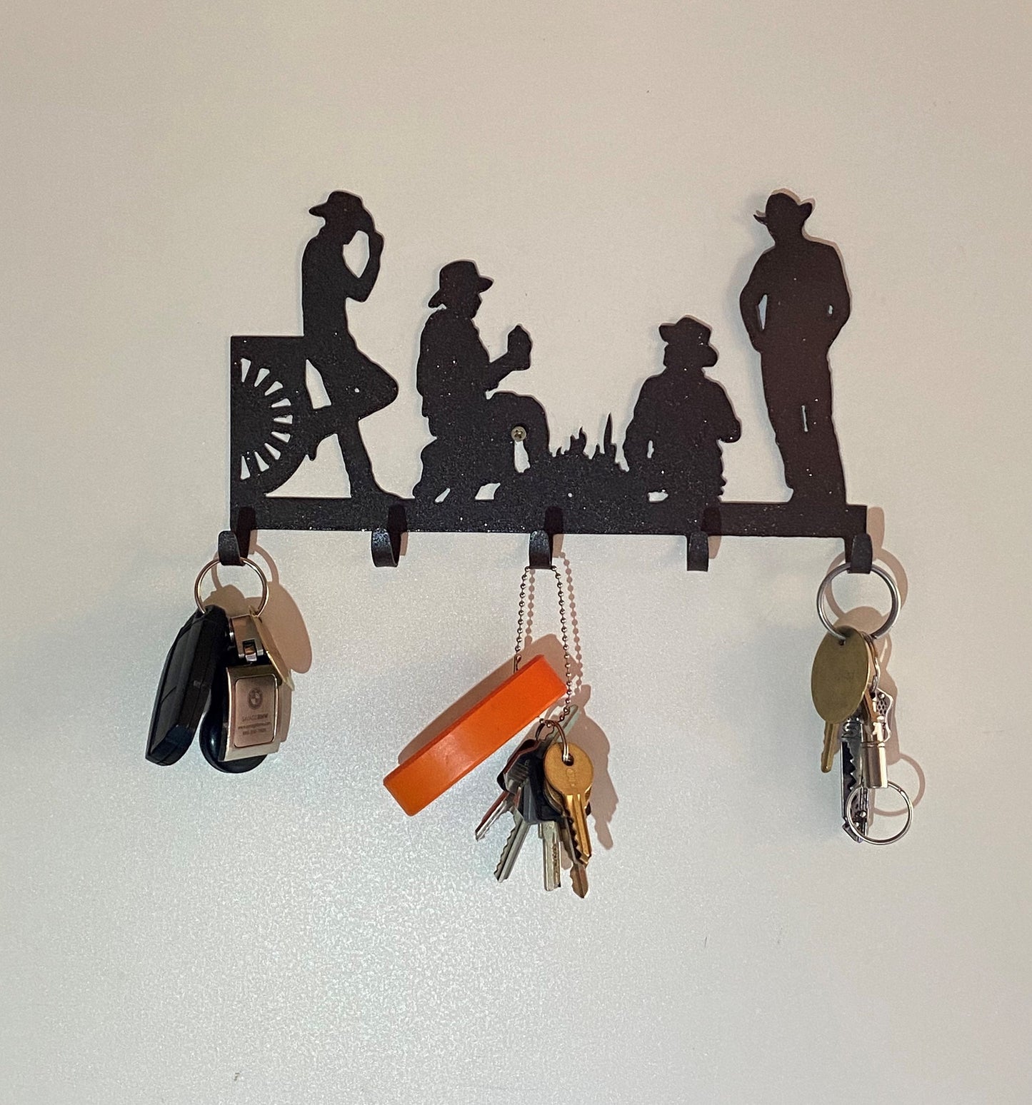 CNC plasma cut cowboy western key holder